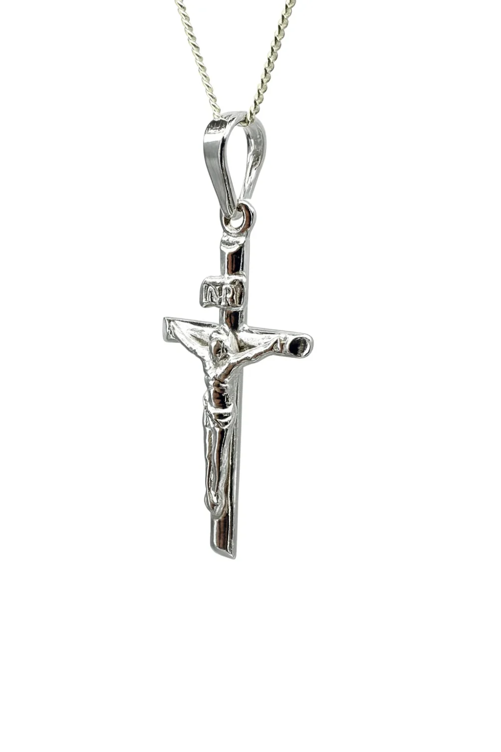 Sterling Silver Crucific Cross Pendant with Complimentary Chain - S744301P/4