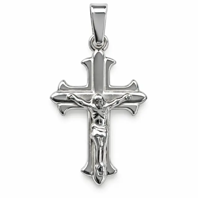 Sterling Silver Crucifix Pendant 32mm x 17mm - 014