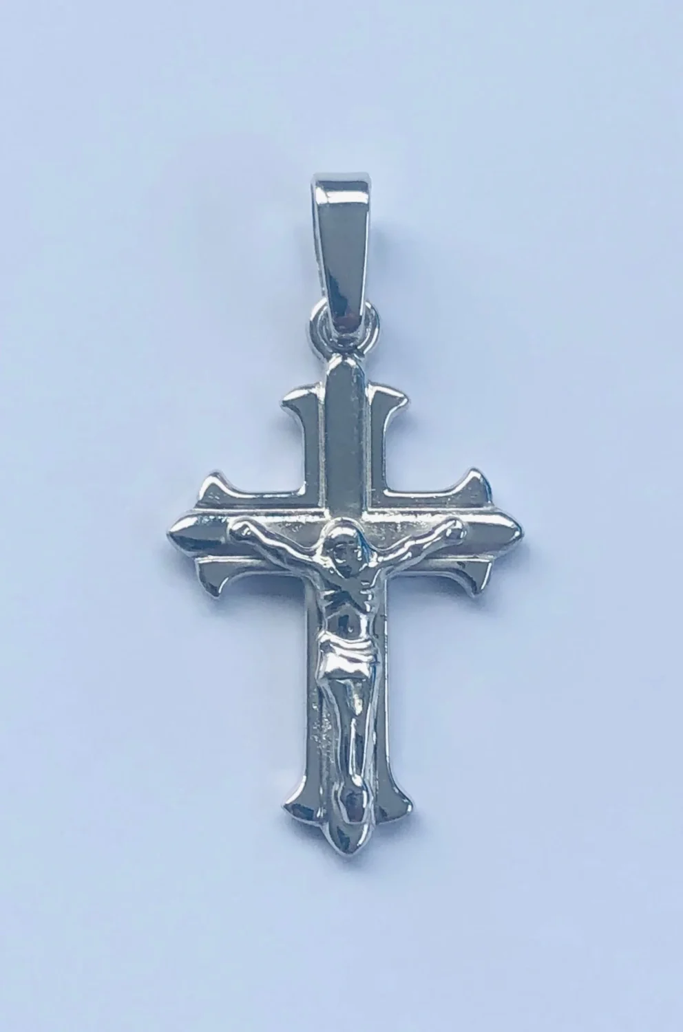 Sterling Silver Crucifix Pendant 32mm x 17mm - 014