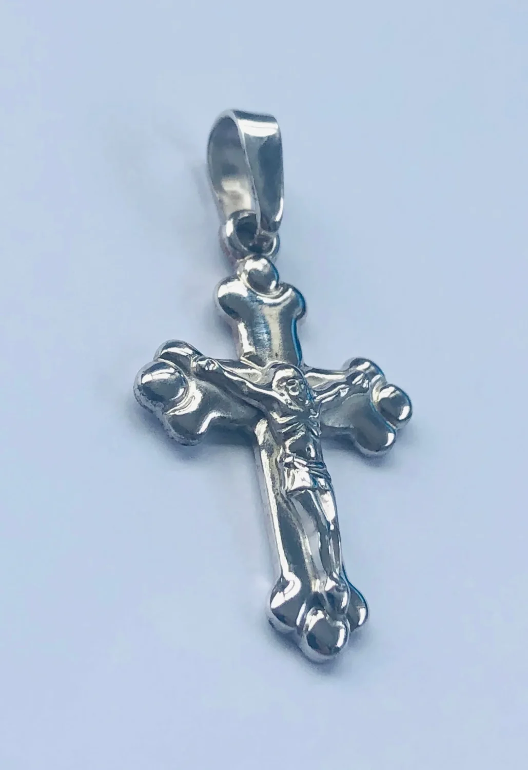 Sterling Silver Crucifix Pendant 32mm x 17mm - 015