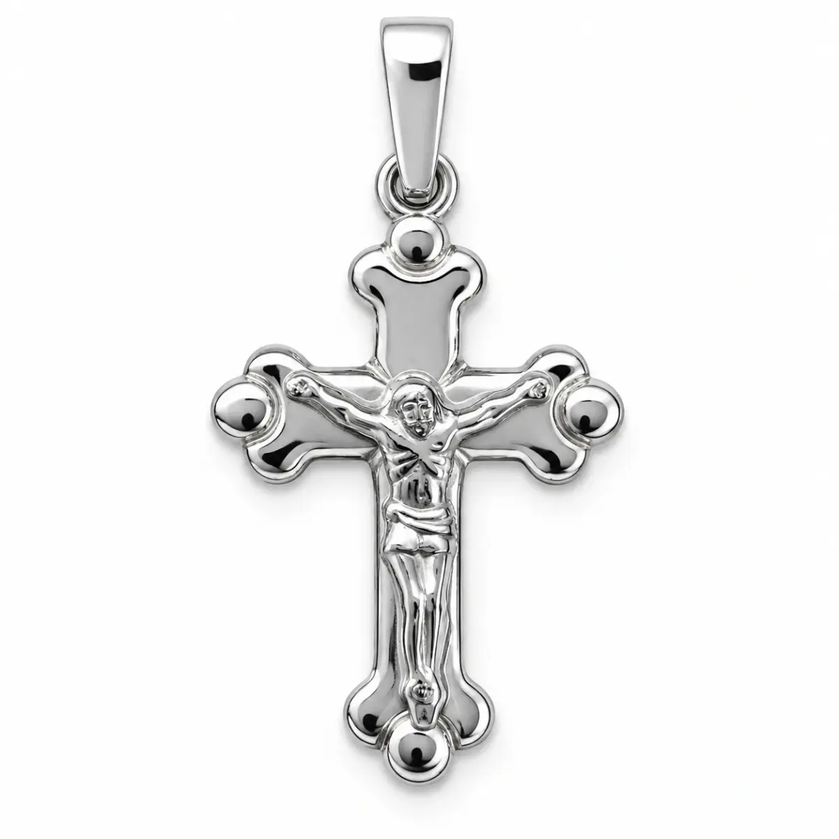 Sterling Silver Crucifix Pendant 32mm x 17mm - 015