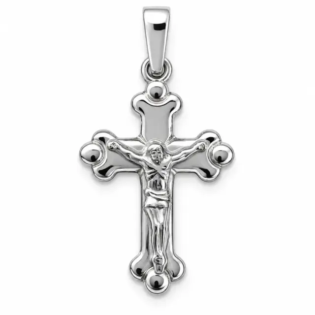 Sterling Silver Crucifix Pendant 32mm x 17mm - 015