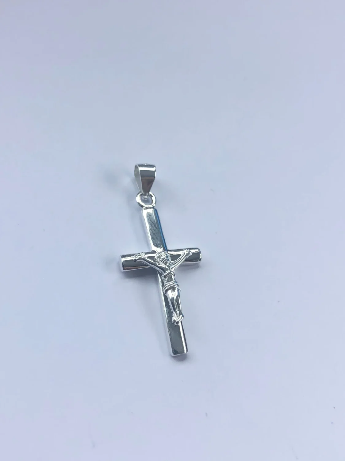 Sterling Silver Crucifix Pendant 35mm x 15mm - 008