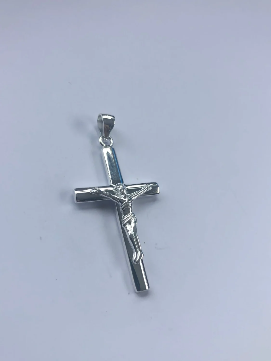 Sterling Silver Crucifix Pendant 41mm x 21mm - 009