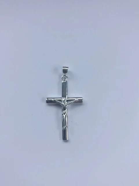 Sterling Silver Crucifix Pendant 41mm x 21mm - 009
