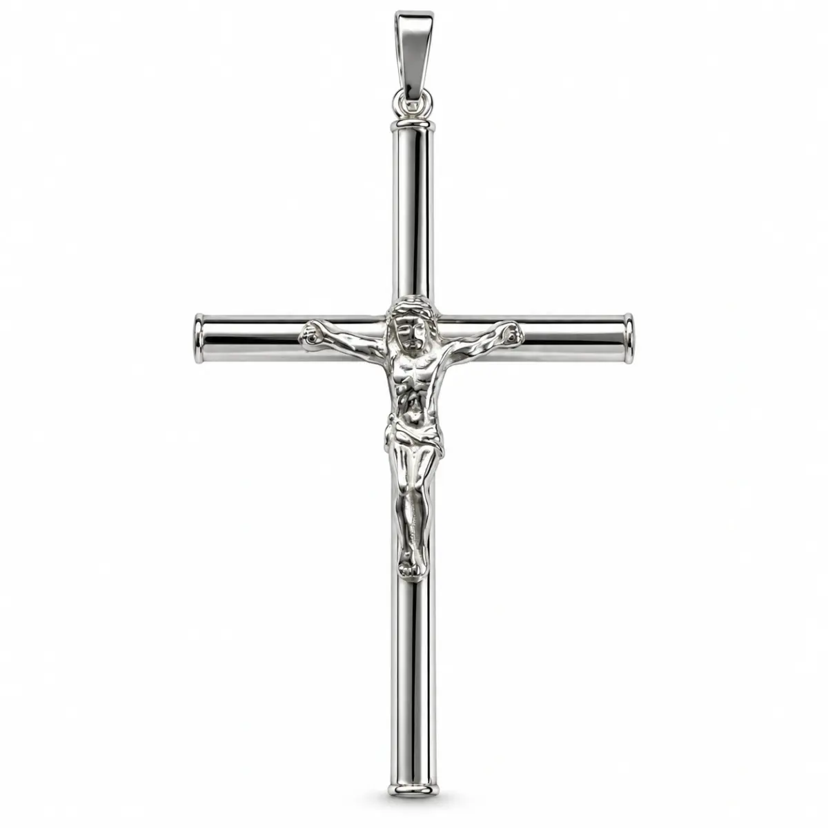 Sterling Silver Crucifix Pendant 59mm x 31mm - 016