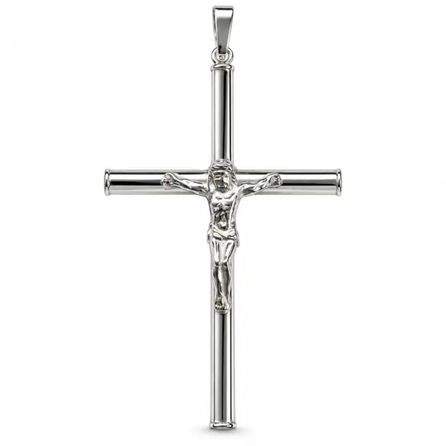 Sterling Silver Crucifix Pendant 59mm x 31mm - 016