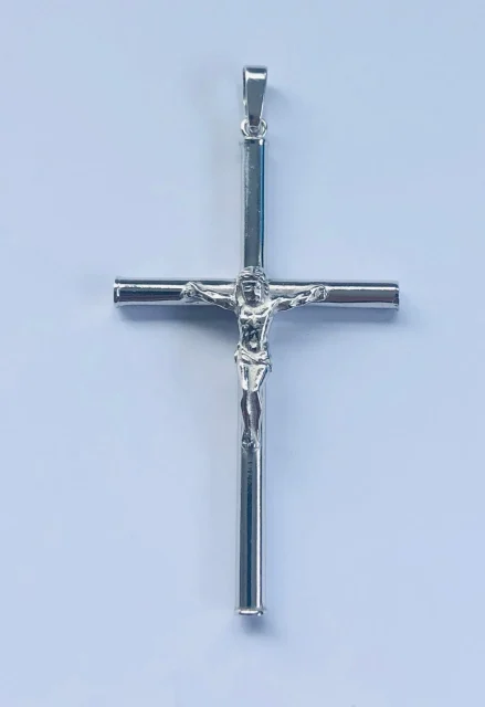 Sterling Silver Crucifix Pendant 59mm x 31mm - 016