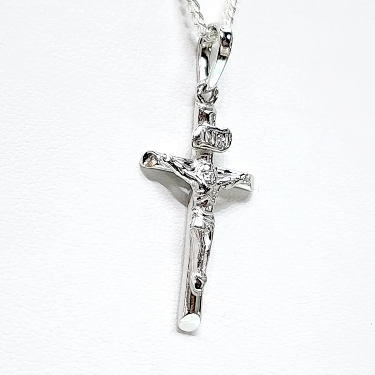 Sterling Silver Crucifix Pendant with CD50 Silver Chain