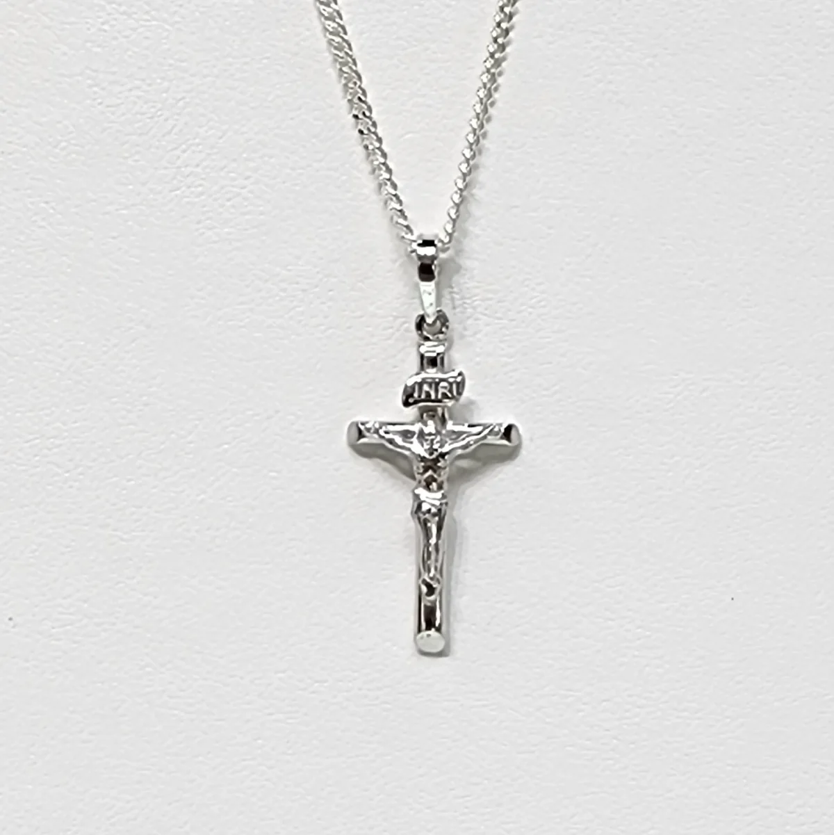 Sterling Silver Crucifix Pendant with CD50 Silver Chain
