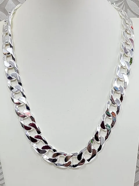 Sterling Silver CU450 Cuban Link Chain 17.30mm, Custom Parrot Clasp (High Polish) - SSCU450