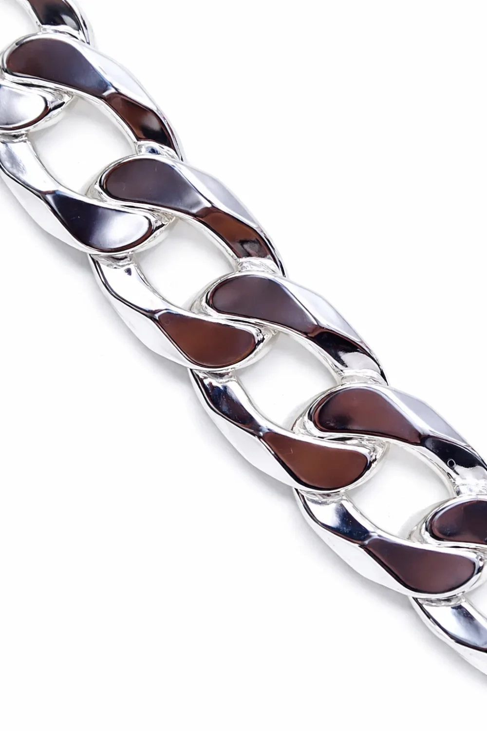 Sterling Silver CU450 Cuban Link Chain 17.30mm, Custom Parrot Clasp (High Polish) - SSCU450
