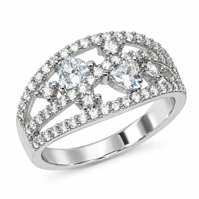 Sterling Silver Dress Ring with Cubic Zirconia Setting