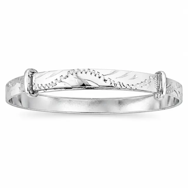 Sterling Silver Engraved Child Expander Bangle - SCHEXEN-NP