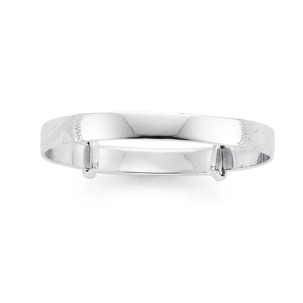 Sterling Silver Engraved Teen Expander Bangle