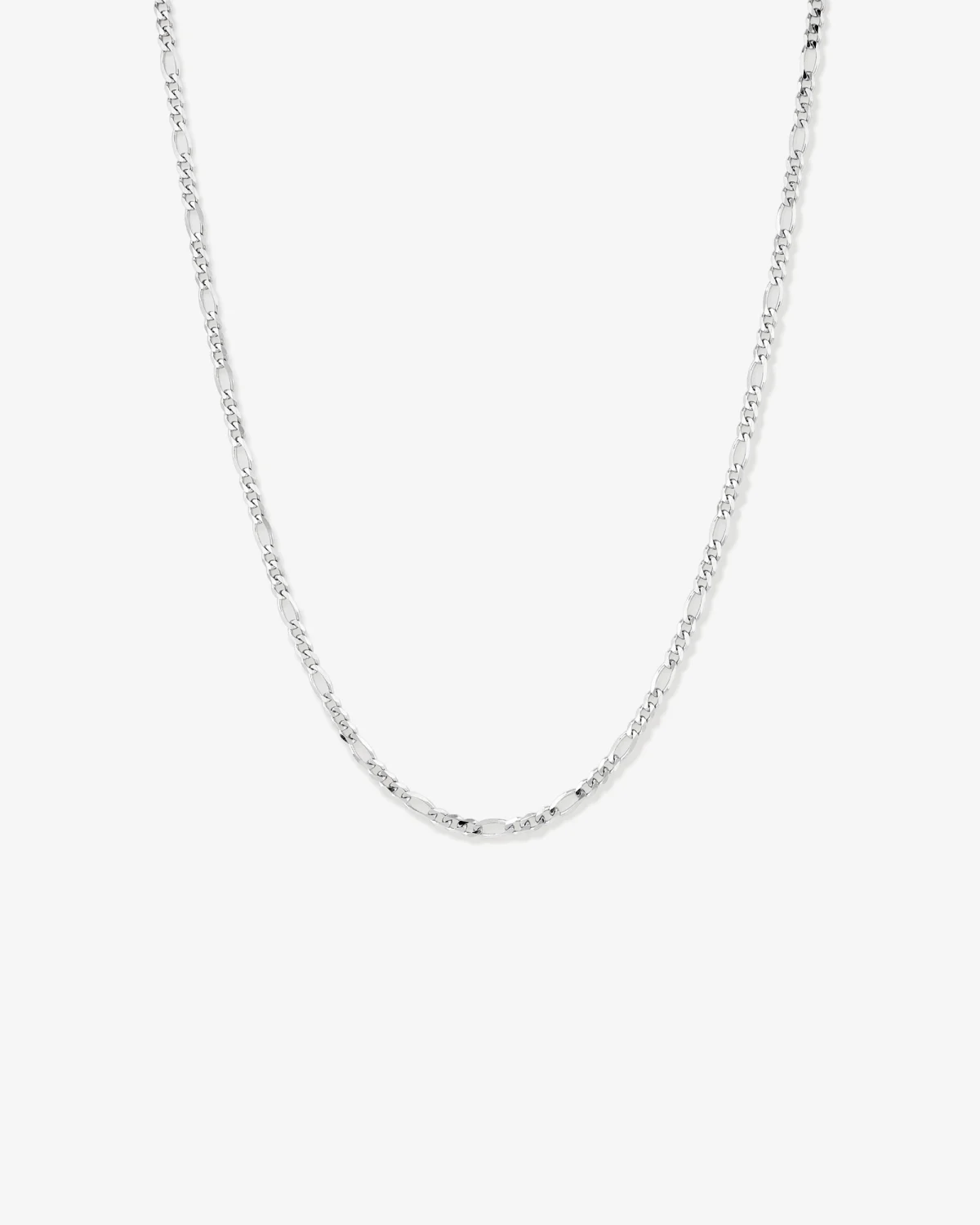 Sterling Silver FD100 1/3 Figaro Diamond-Cut Chain with Lobster Catch