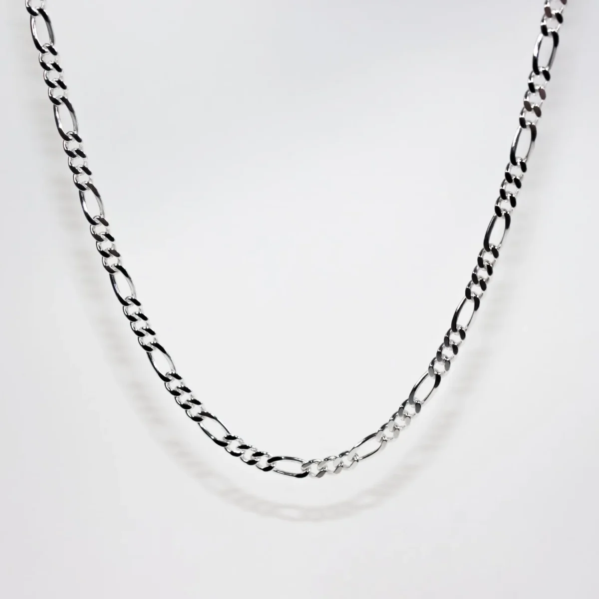 Sterling Silver FD120 1/3 Figaro Diamond-Cut Chain with Lobster Catch