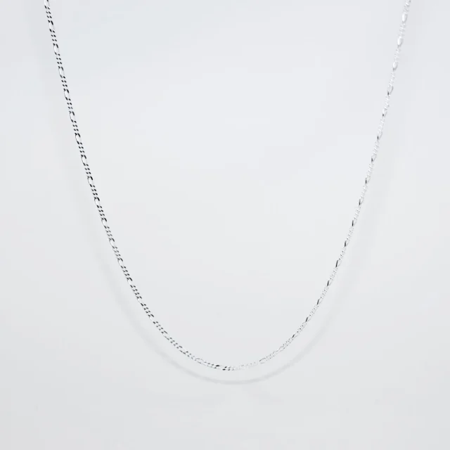 Sterling Silver FD40 1/3 Figaro Diamond-Cut Chain with Bolt Ring Catch