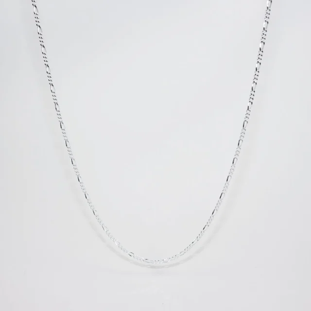 Sterling Silver FD50 1/3 Figaro Diamond-Cut Chain with Bolt Ring Catch
