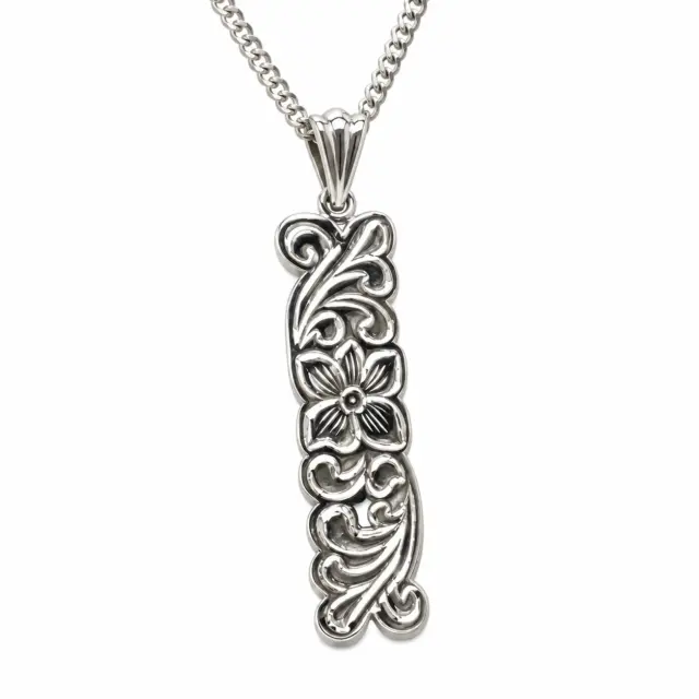 Sterling Silver Hawaiian Design Pendant with CD50 Chain
