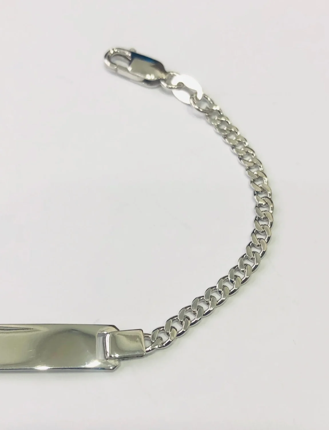 Sterling Silver Kids ID Bracelet 15cm - 03