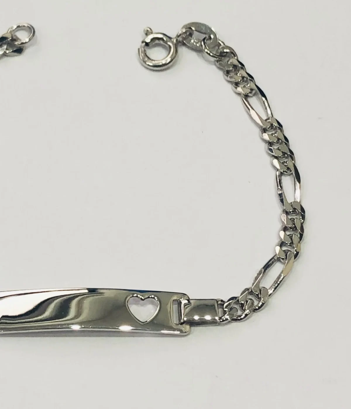 Sterling Silver Kids ID Bracelet 15cm - 07