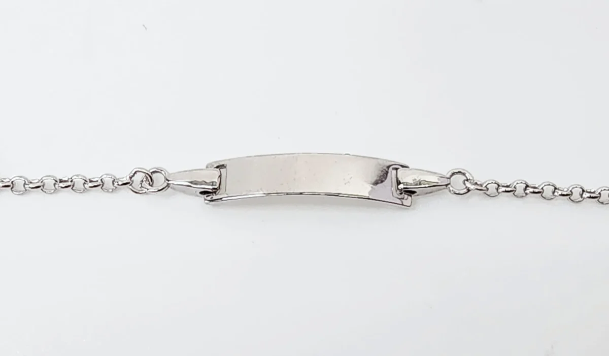 Sterling Silver Kids ID Bracelet with Multicolour Angle- SSIDKID07
