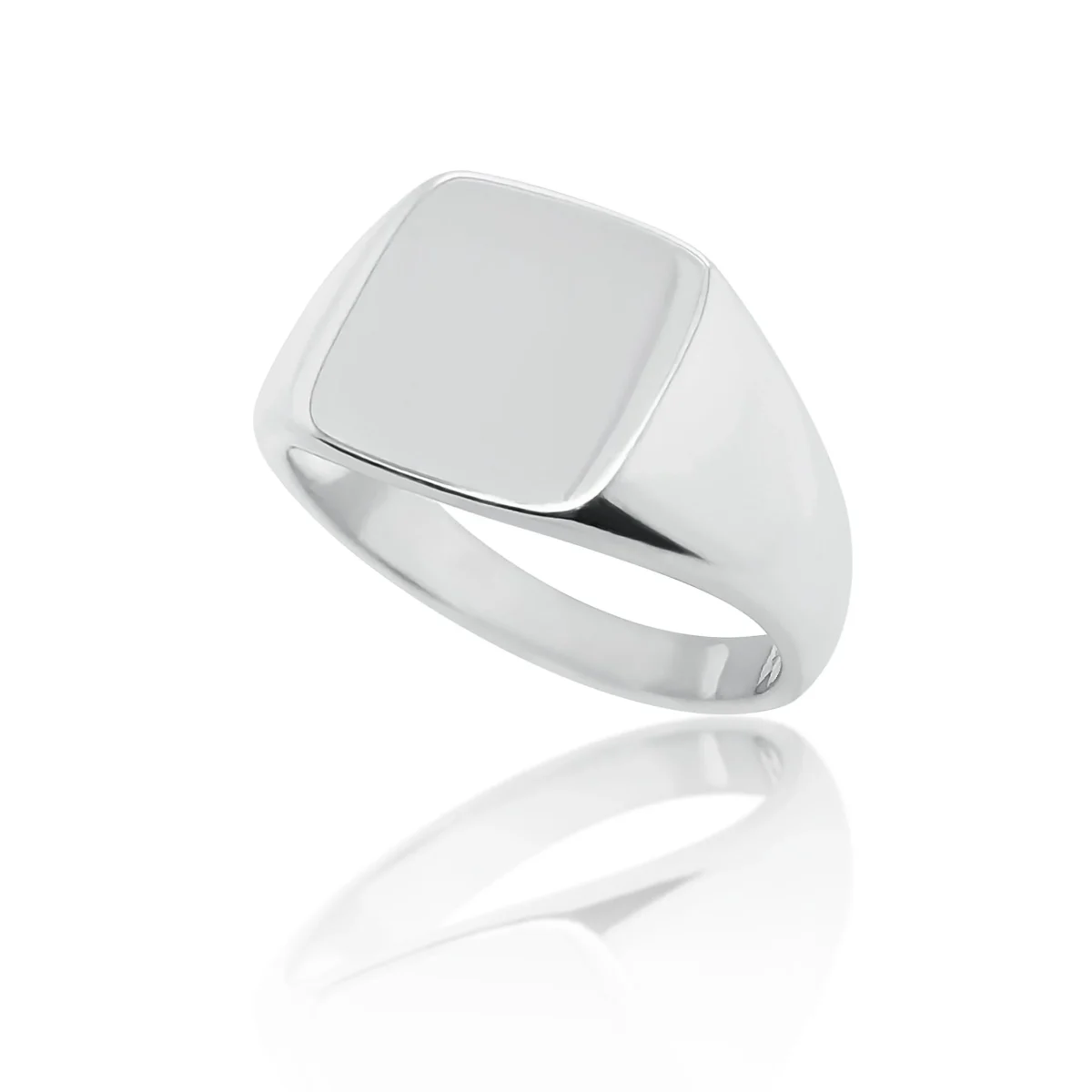 Sterling Silver Men's Square Signet Ring