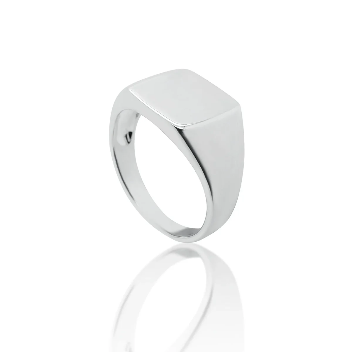 Sterling Silver Men's Square Signet Ring