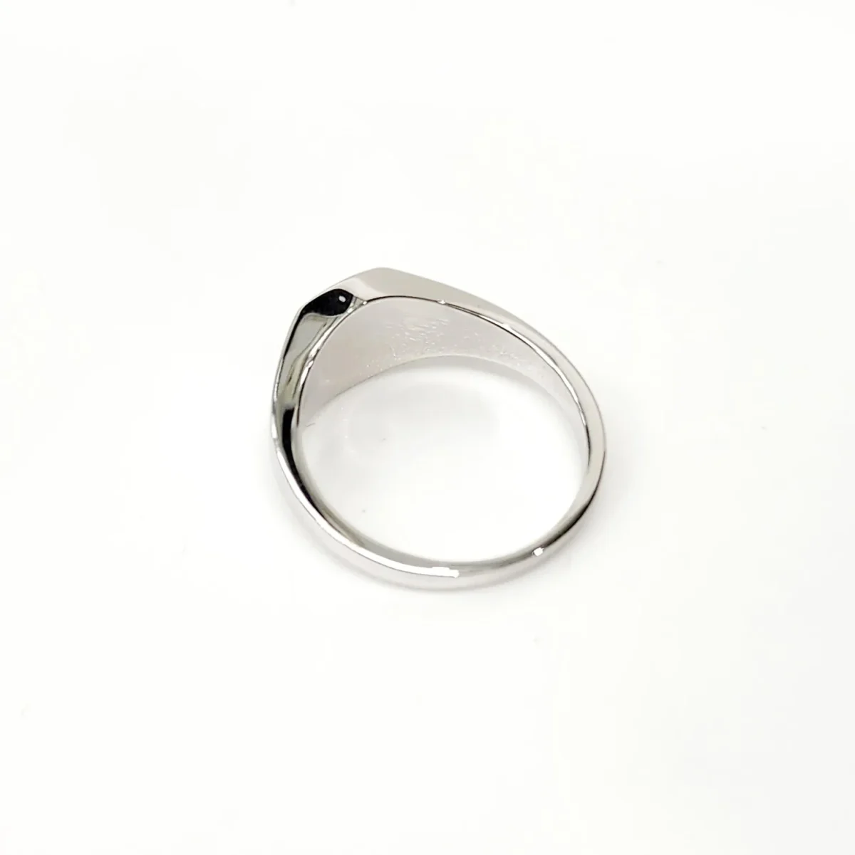 Sterling Silver Oval Black Onyx Signet Ring