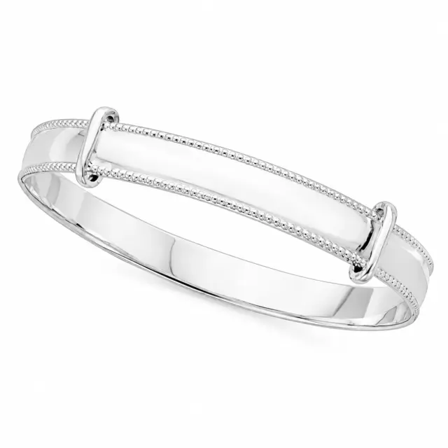 Sterling Silver Plain Adult Expander Bangle - SADEX95