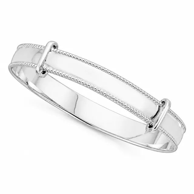 Sterling Silver Plain Baby Expander Bangle - SBBEX95