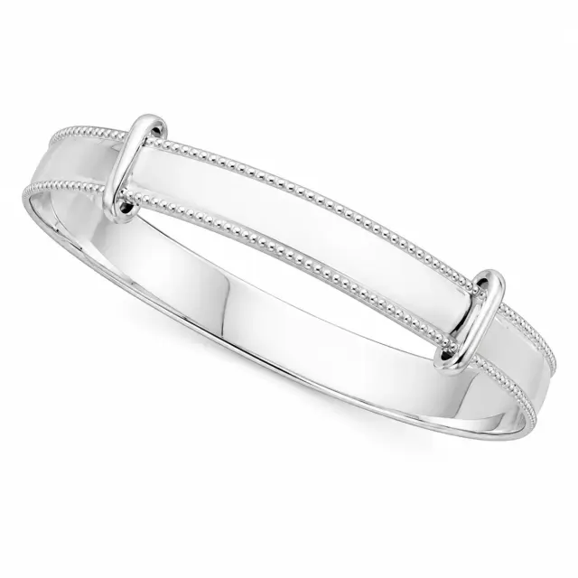 Sterling Silver Plain Child Expander Bangle - SCHEX95
