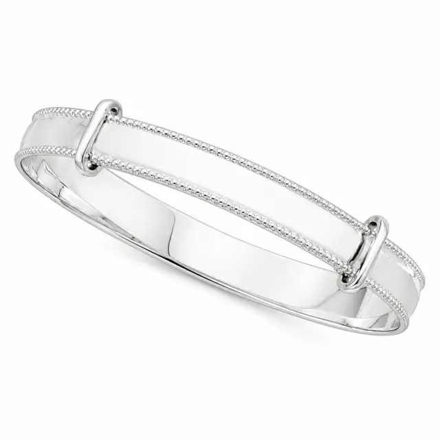 Sterling Silver Plain Teen Expander Bangle - STNEX95