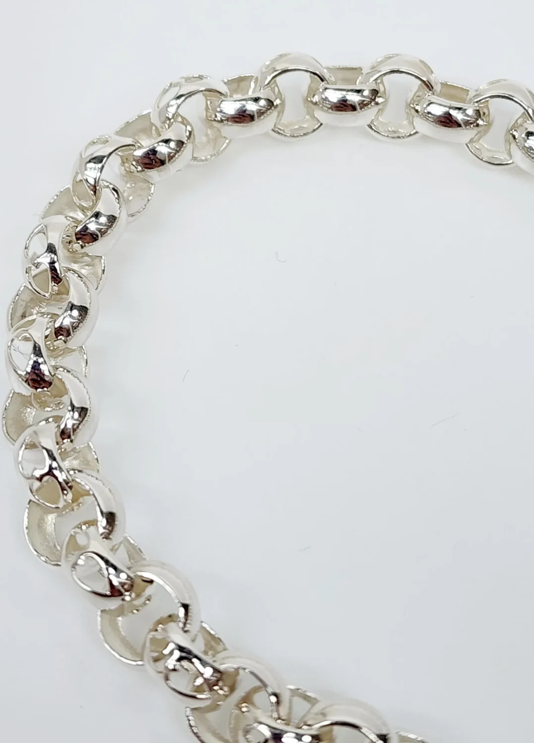 Sterling Silver Round Belcher with Heart Shape Pink CZ Filigree Padlock Bracelet