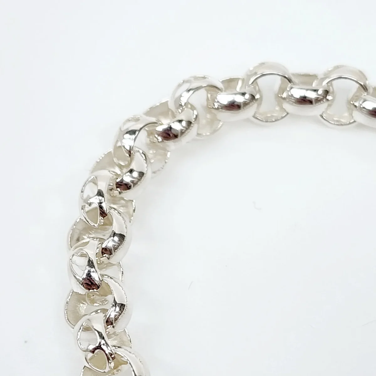 Sterling Silver Round Belcher with Heart Shape Pink CZ Filigree Padlock Bracelet