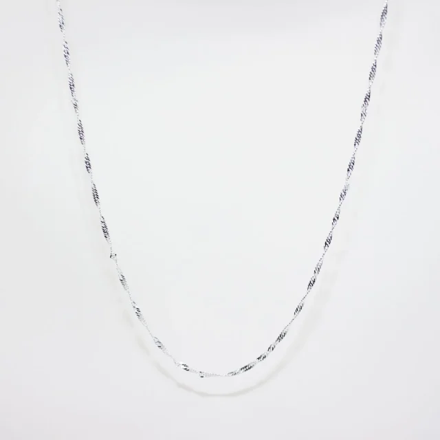 Sterling Silver Singapore Twist Chain – 30-Gauge with Jump Ring