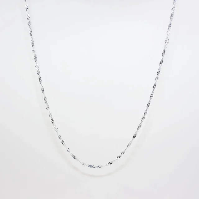 Sterling Silver Singapore Twist Chain – 40 Gauge with Jump Ring