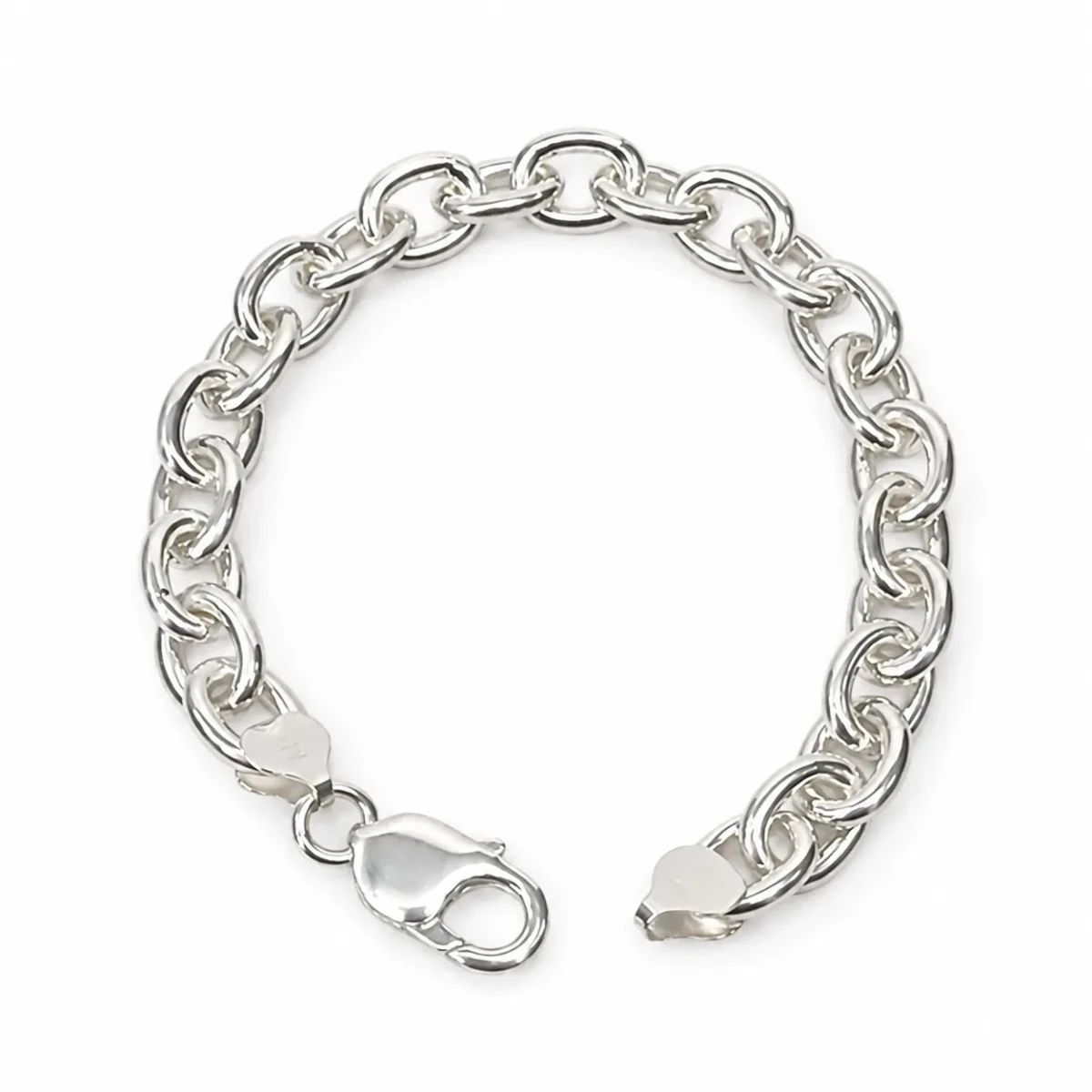 Sterling Silver Solid Cable Link Bracelet 19cm – Heavy Solid NZ Made Bracelet 34g - RCA200BL19