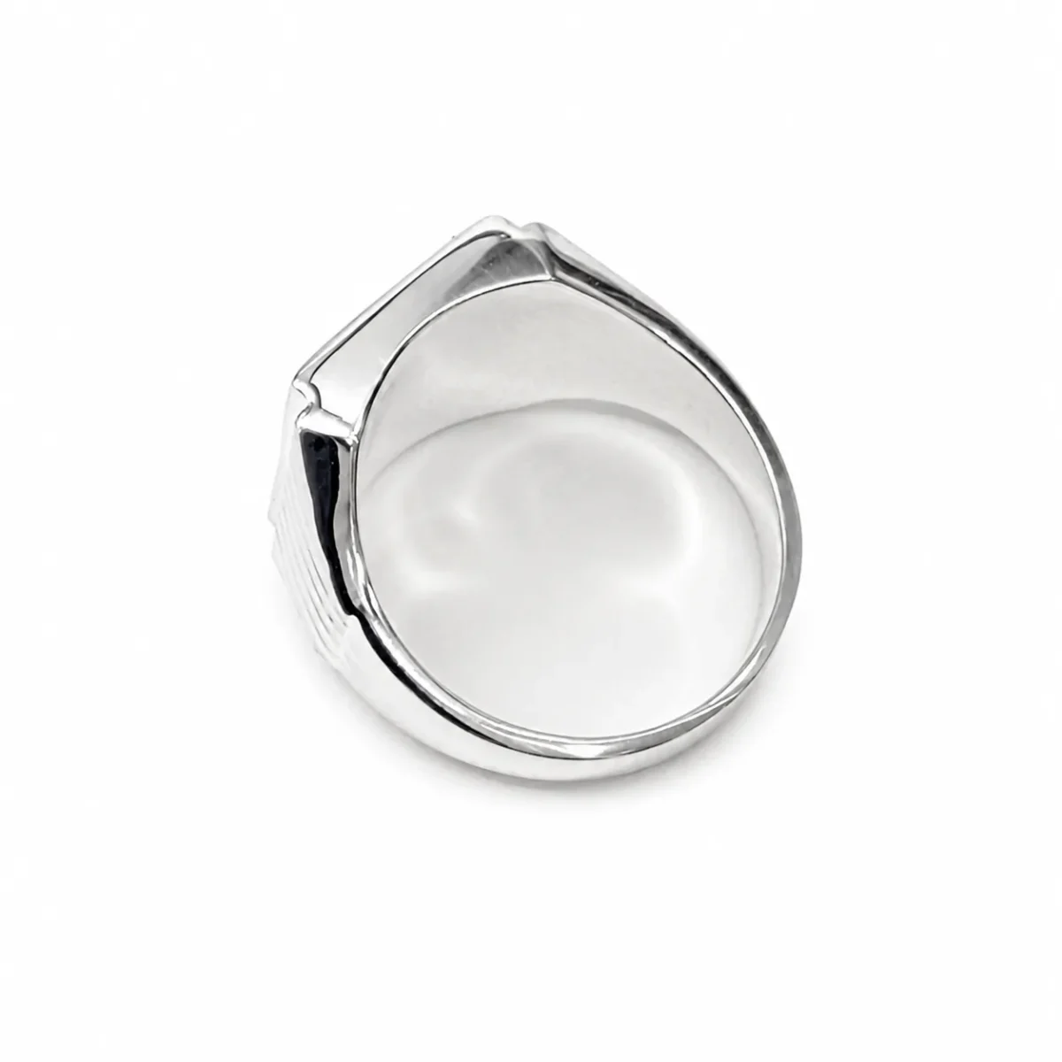 Sterling Silver Tiger's Eye Signet Ring – 14mm x 12mm Rectangular Tiger's Eye Stone - CYR8005TE