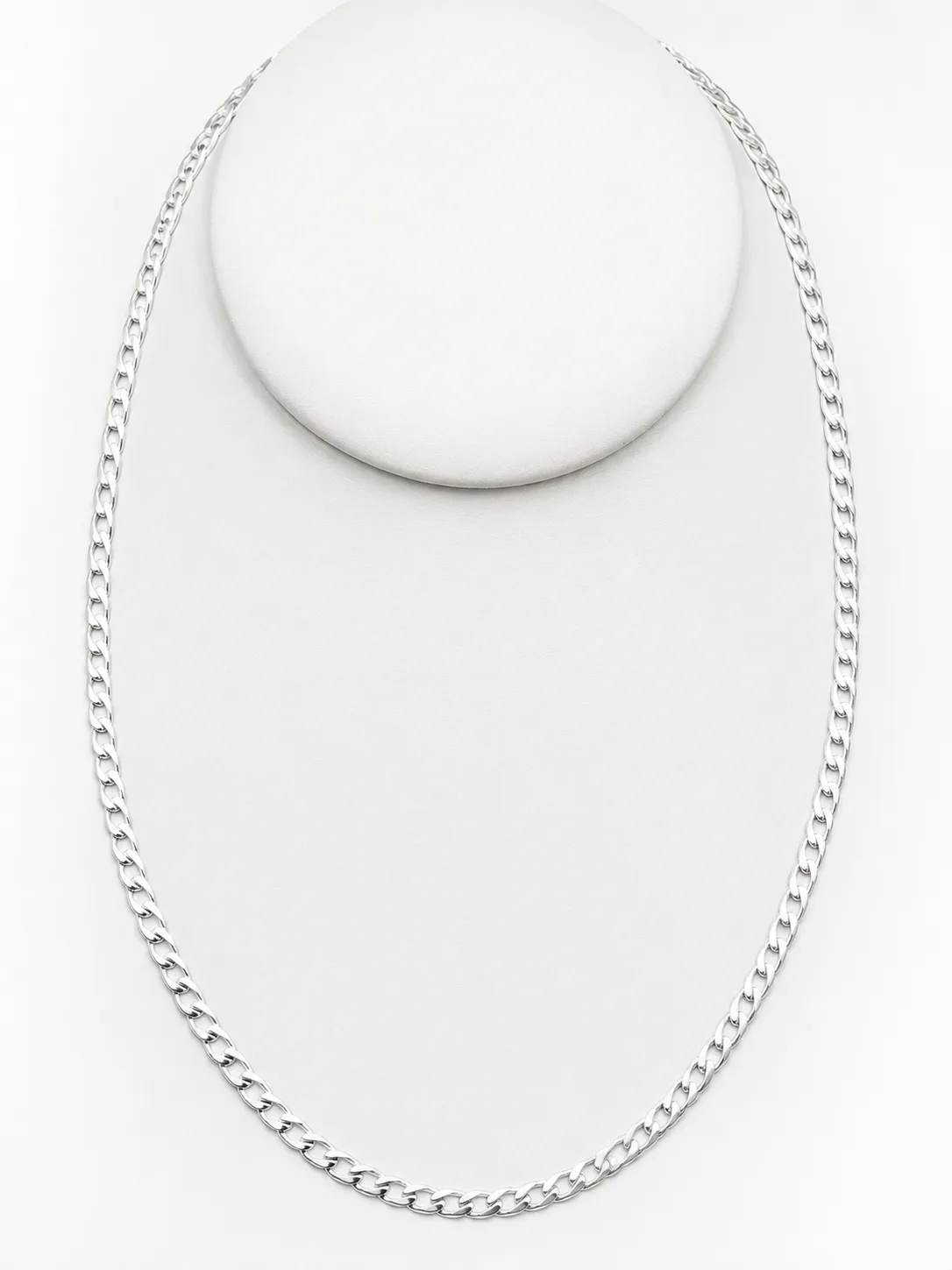 Sterling Silver Ultra Flat Bevel Sided Diamond Cut 100 Gauge Curb Link Chain – UFBSCD100