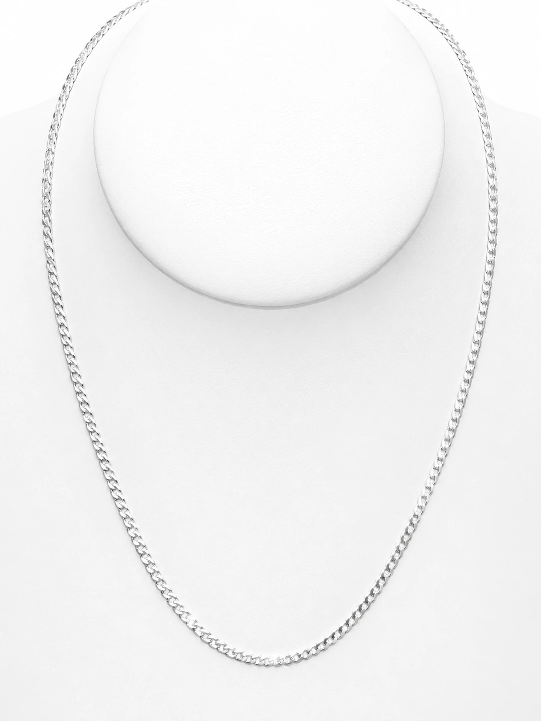 Sterling Silver Ultra Flat Bevel Sided Diamond Cut 60 Gauge Curb Link Chain - UFBSCD60