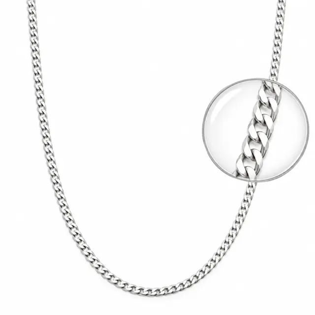 Sterling Silver Ultra Flat Bevel Sided Diamond Cut 80 Gauge Curb Link Chain – UFBSCD80