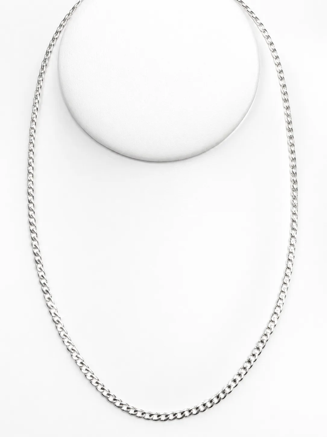 Sterling Silver Ultra Flat Bevel Sided Diamond Cut 80 Gauge Curb Link Chain – UFBSCD80