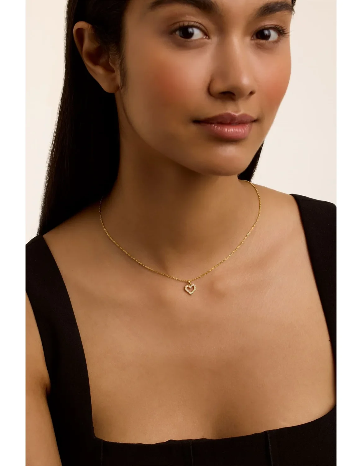TED BAKER AMORE Halo Heart Yellow Gold Coloured Crystal Heart Pendant - TBJ3832-02-02