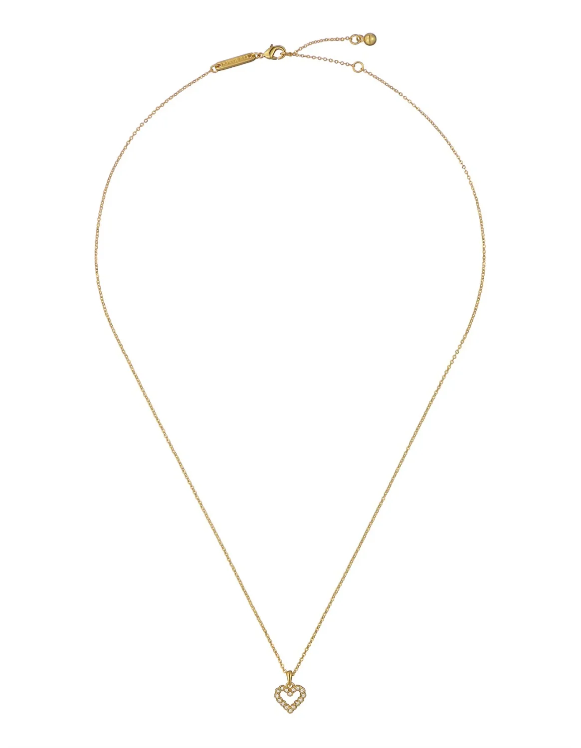 TED BAKER AMORE Halo Heart Yellow Gold Coloured Crystal Heart Pendant - TBJ3832-02-02