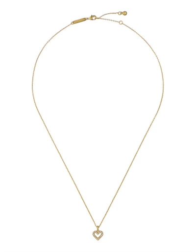 TED BAKER AMORE Halo Heart Yellow Gold Coloured Crystal Heart Pendant - TBJ3832-02-02