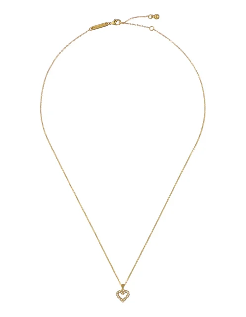 TED BAKER AMORE Halo Heart Yellow Gold Coloured Crystal Heart Pendant - TBJ3832-02-02