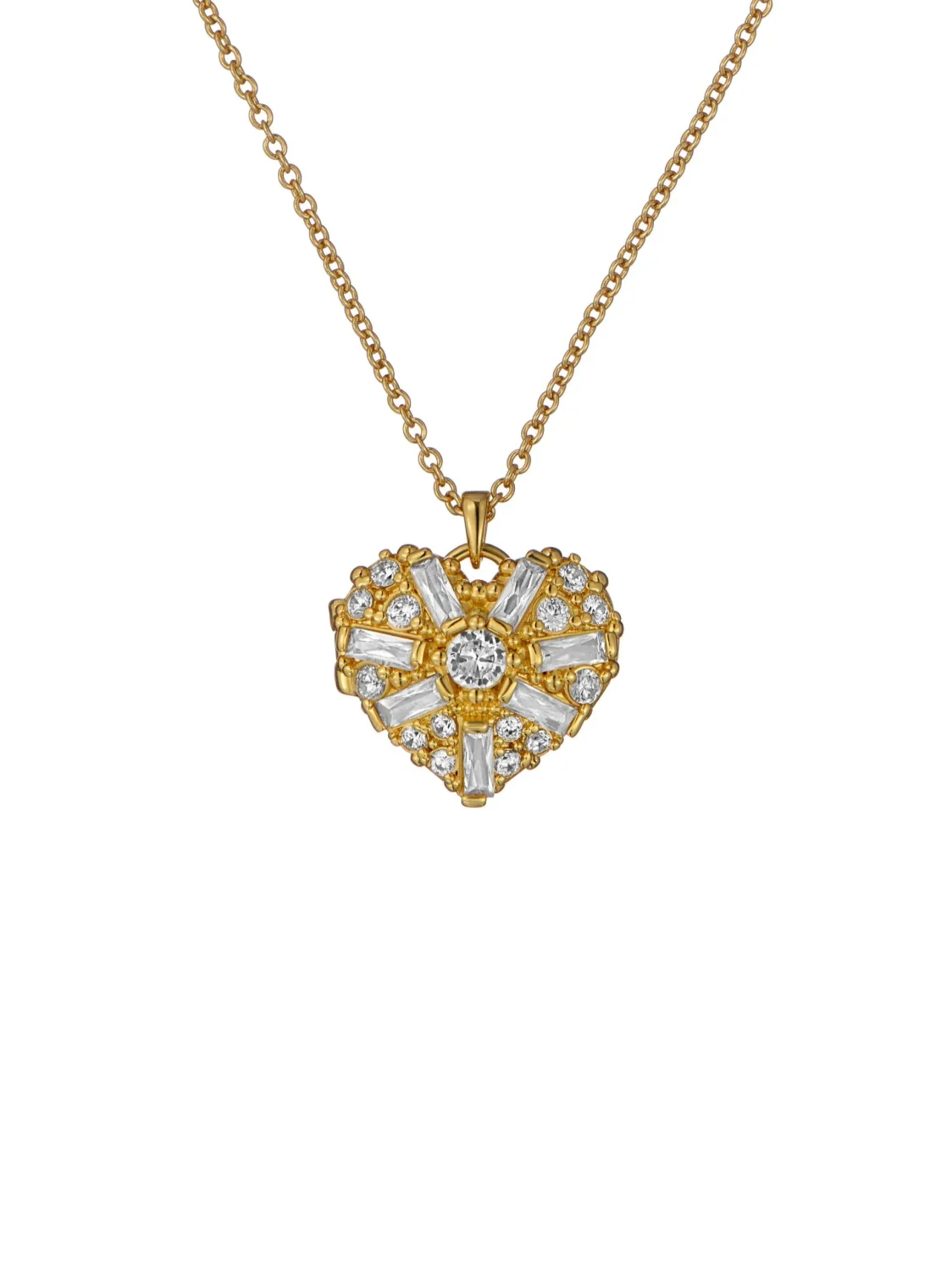 TED BAKER CHERISH Crystal Heart Locket Pendant Necklace - TBJ3981-02-02