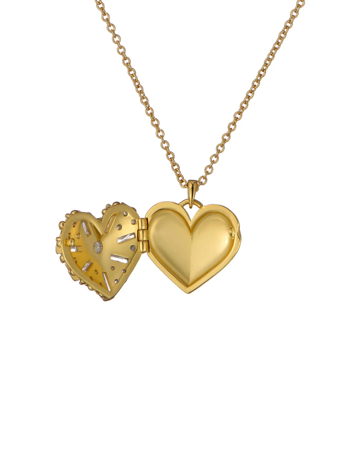 TED BAKER CHERISH Crystal Heart Locket Pendant Necklace - TBJ3981-02-02